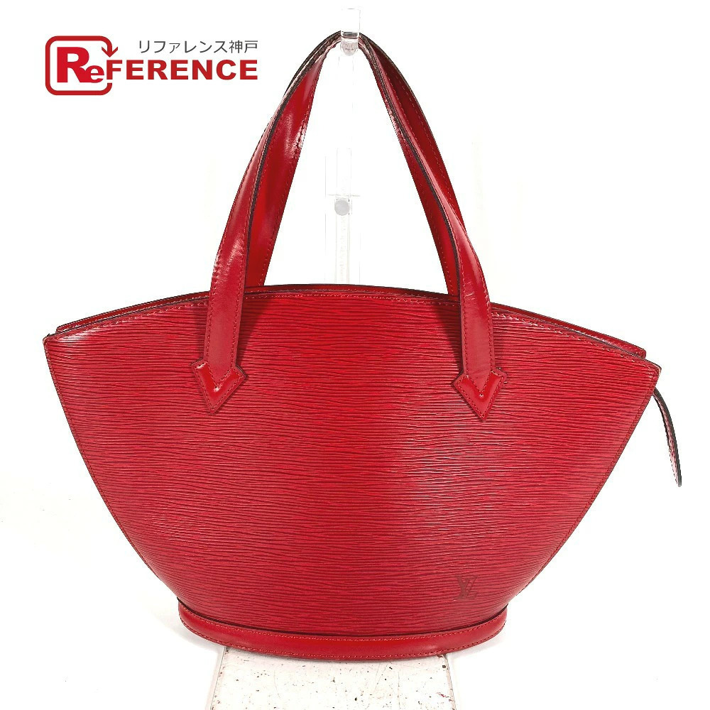 Louis Vuitton Epi Saint Jacques Tote Bag Shoulder Handbag Leather Castilian Red